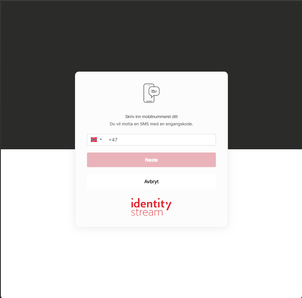 OTP via SMS for signering